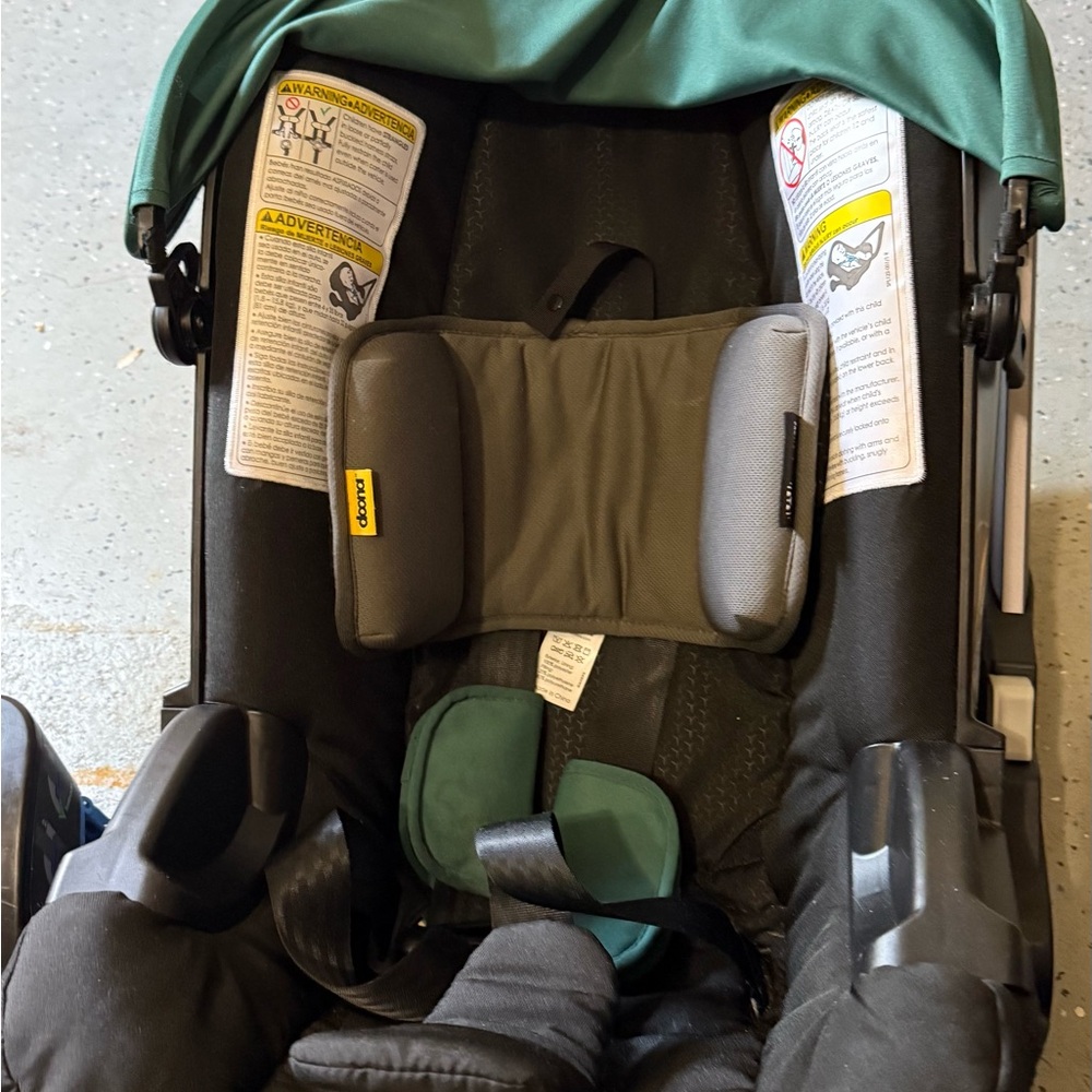 Doona Infant Car Seat + Twin Bases in Green and Black - Picture 5 of 10
